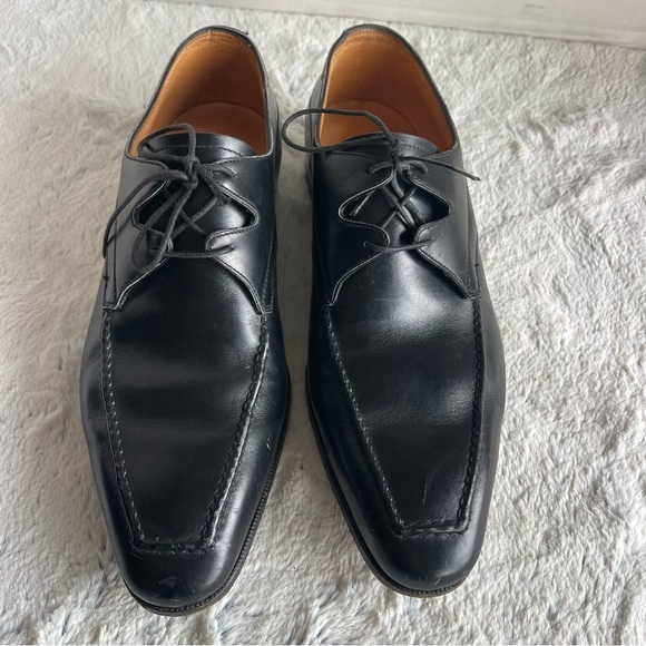 Gravati Shoes Mens 8.5 Black Italian Derby Leather Blucher Luxe ITALY main image 8